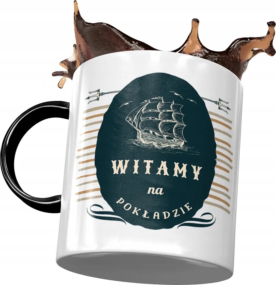 Fekete üdvözlő bögre Munkahelyi üdvözlő bögre fényképes nyomtatással