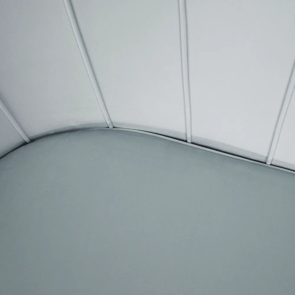 Pad Art-deco stílusban, szürke-kék Velvet anyag/gold chróm-arany, NOBLIN