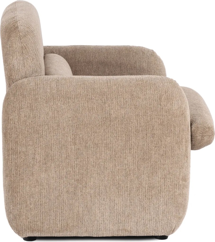 TOGO Modern pihenőfotel, sötétbézs kárpittal