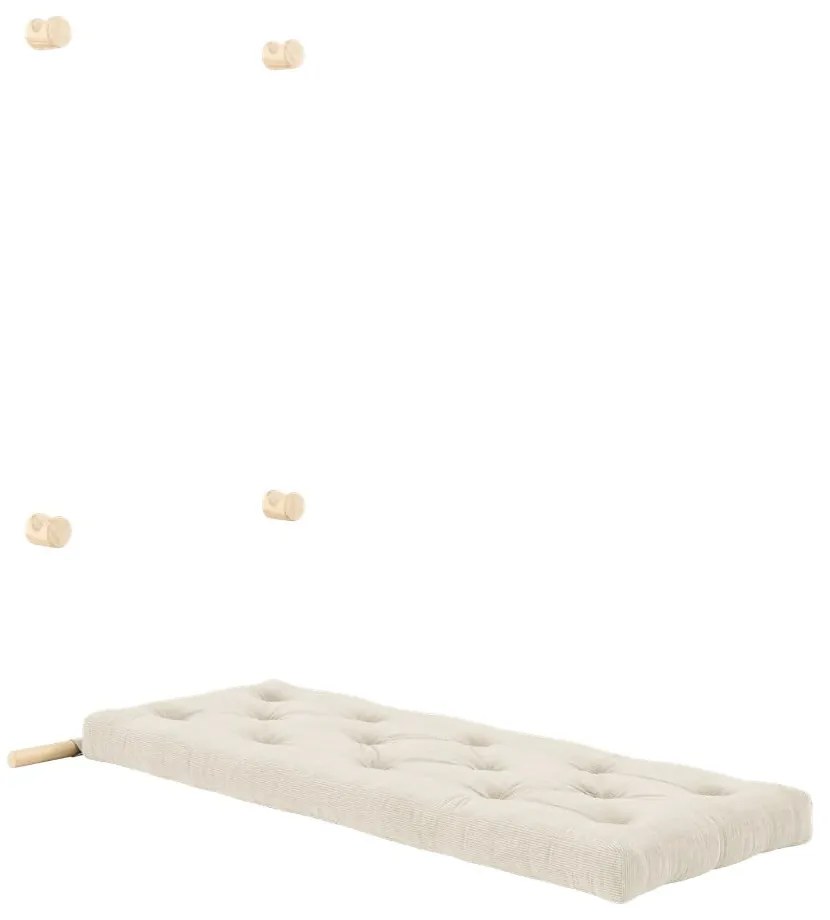 Krémszínű kordbársony fotel Hooked – Karup Design