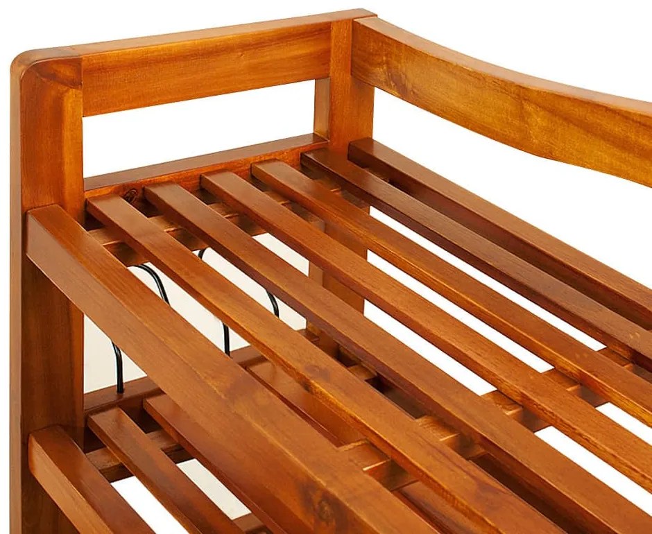 RUSTIC cipőtartó polc, 5 polc, 75x26x82cm, természetes barna Casaria