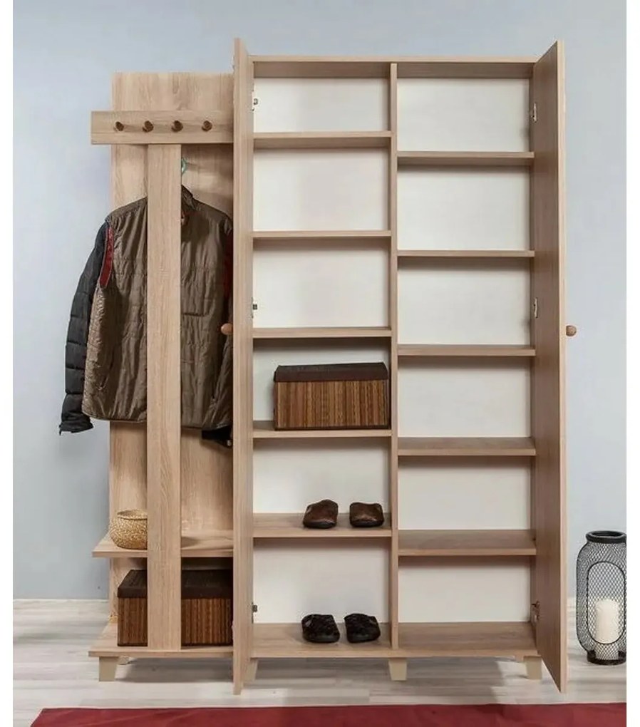 Garmanto Sonoma Oak Double szekrényes fogas