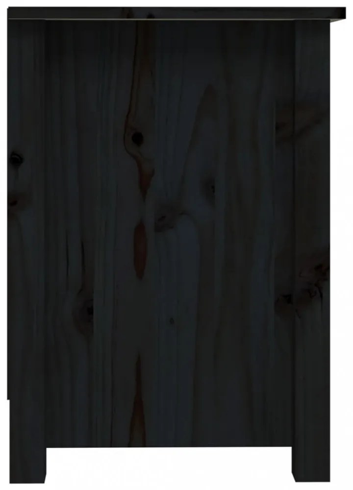 fekete tömör fenyőfa TV-szekrény 103 x 36,5 x 52 cm