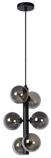 Lucide 45474/06/30 - Csillár zsinóron TYCHO 6xG9/28W/230V fekete