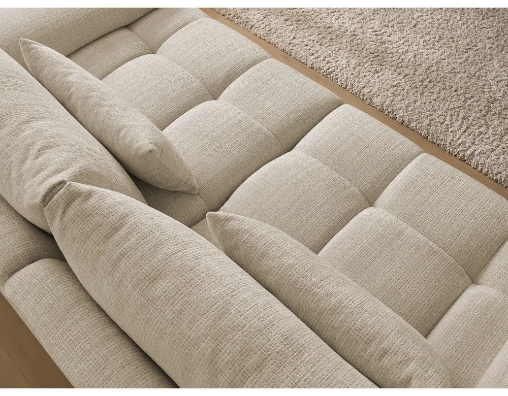 Bézs zsenília kanapé 264 cm Ivane – Bobochic Paris