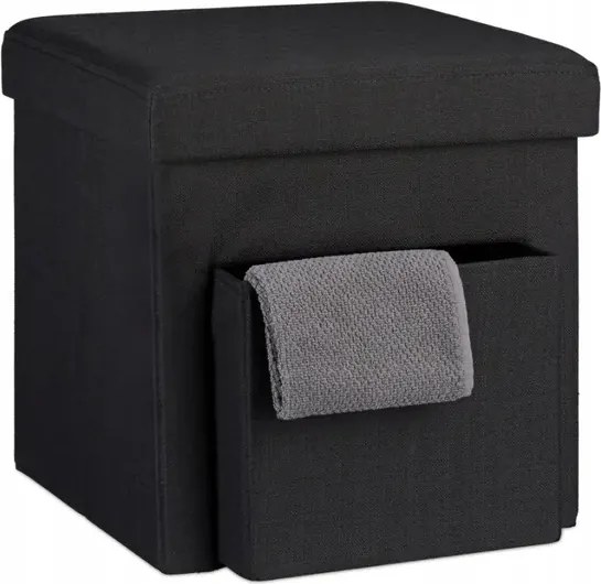 Kárpitozott puff fekete tárolórekesszel Gr149 szék