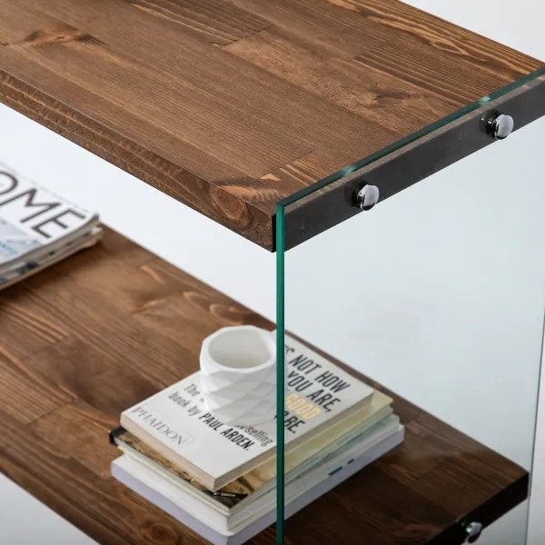 Polcegység VENEDIK 80x90 cm fenyő/átlátszó