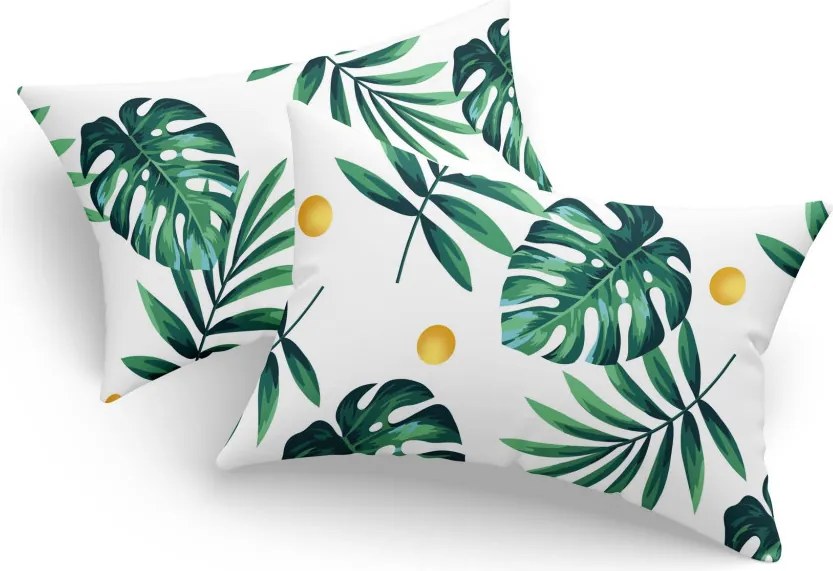 Monstera párnahuzat szett, zöld