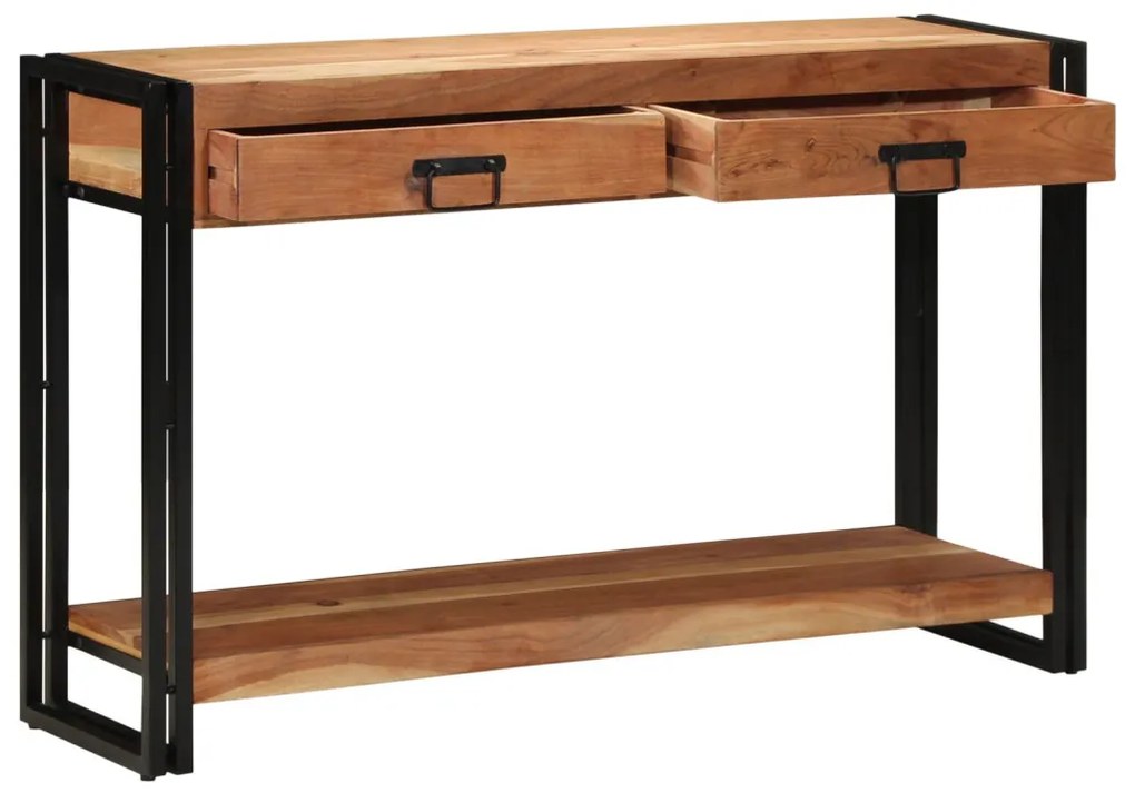 Konzolasztal 120x33x75 cm Tömör akácfából