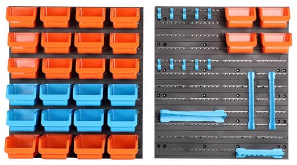 Fali csavar és szerszám rendező 2 típusba-43 db-os