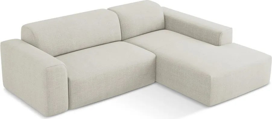 Bézs sarokkanapé (jobb oldali-heverő résszel) Keli – Makamii
