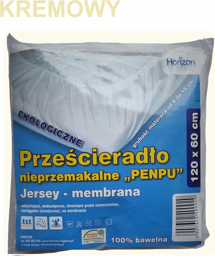 Jersey Premium Ecru vízálló lepedő