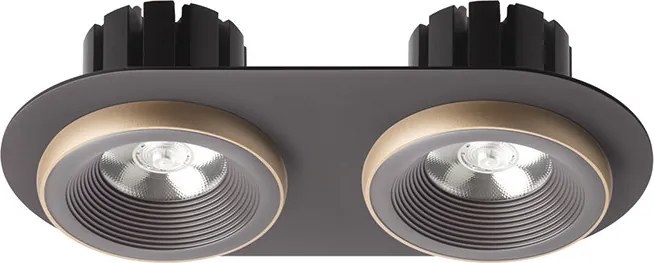 RENDL SHARM R II süllyesztett lámpa barna/gyöngyházarany 230V LED 2x10W 24° 3000K