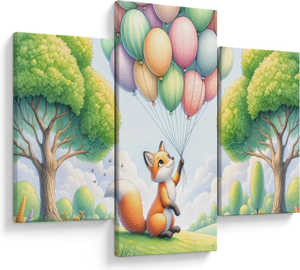 Kép – Boldog róka (90x60 cm)
