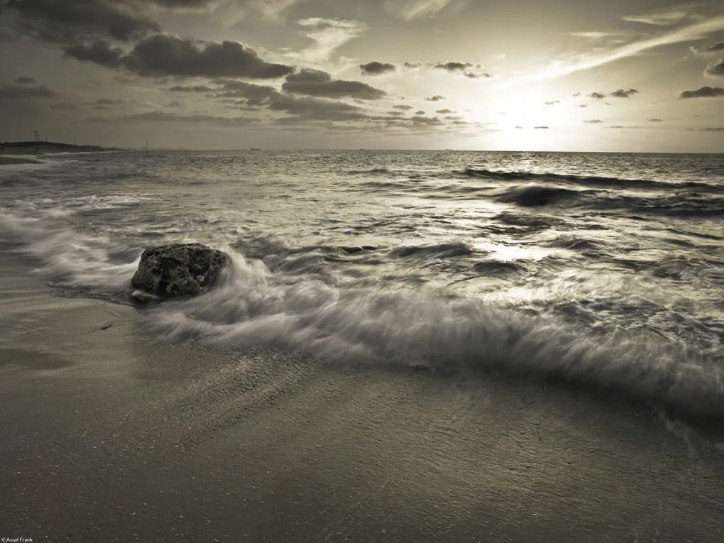 Poszter 40x30cm Tengerpart naplementekor, Assaf Frank