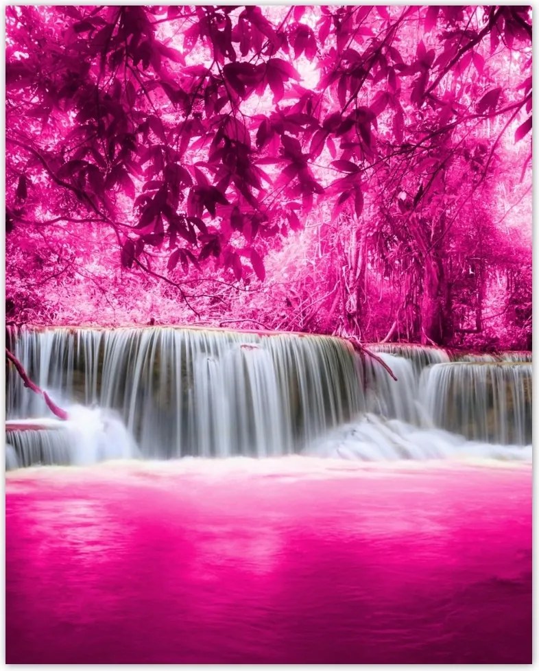 Poszterek 40x50 Rózsaszín vízesés