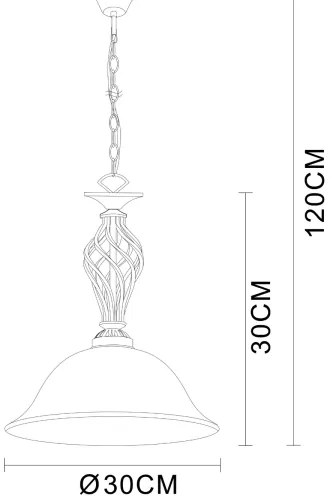 Brilagi - NOSTALGIA láncos csillár 1xE27/60W/230V