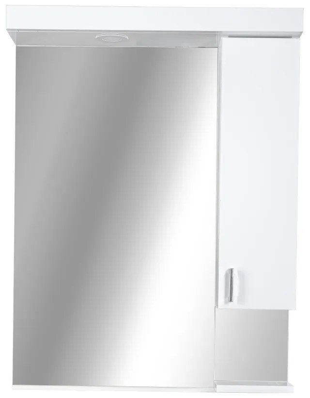 Viva STYLE Tükrös fürdőszobai szekrény LED világítással - JOBBOS szekrénnyel - 75 x 97 x 17 cm