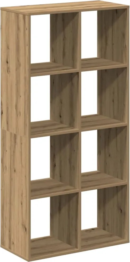 vidaXL kézműves tölgy színű fa elválasztó könyvespolc 69,5x29x137,5 cm