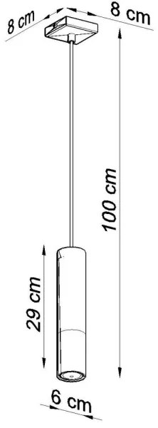 Sollux SL.0946 - Csillár zsinóron LOOPEZ 1xGU10/10W/230V fekete/réz
