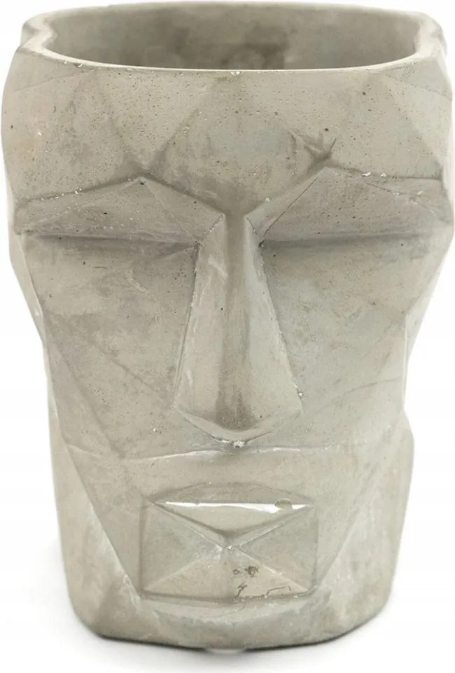 Virágtartó Fejvédő Beton Cement 23x17 Szürke Arc Apollo 20 25