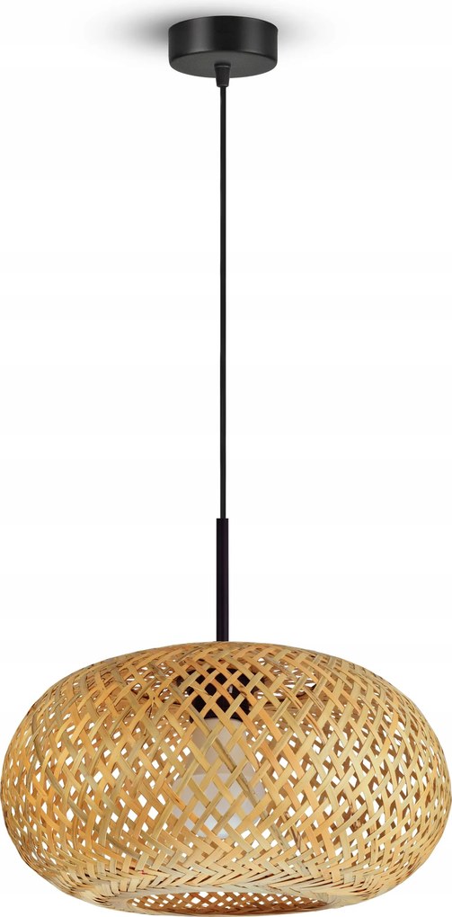 Mennyezeti Lámpa Függő Bambusz Fonott Boho 40cm Természetes 580-EZ400 Led