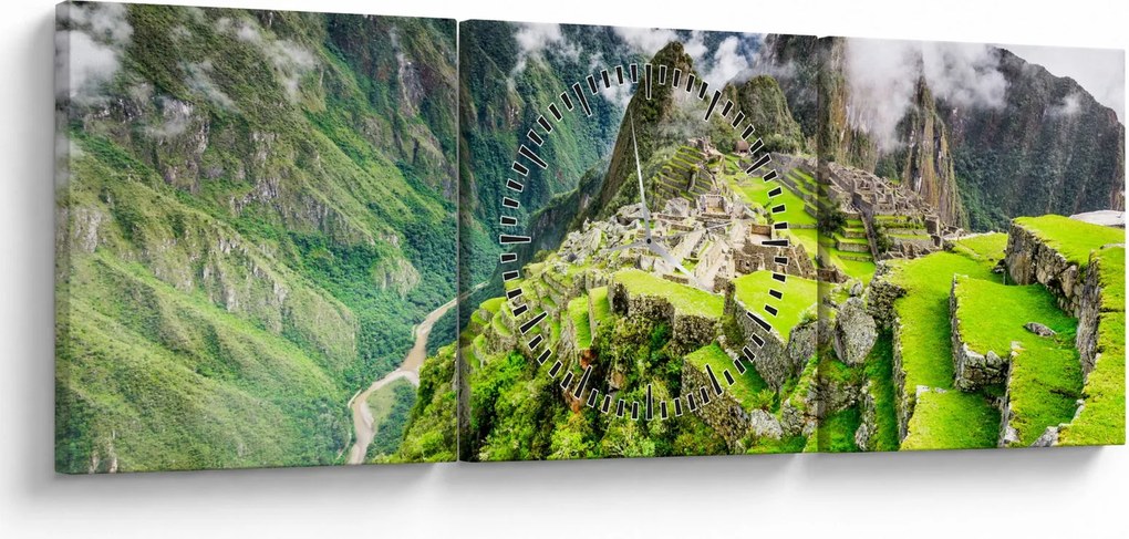 Kép - Machu Picchu (órával) (90x30 cm)