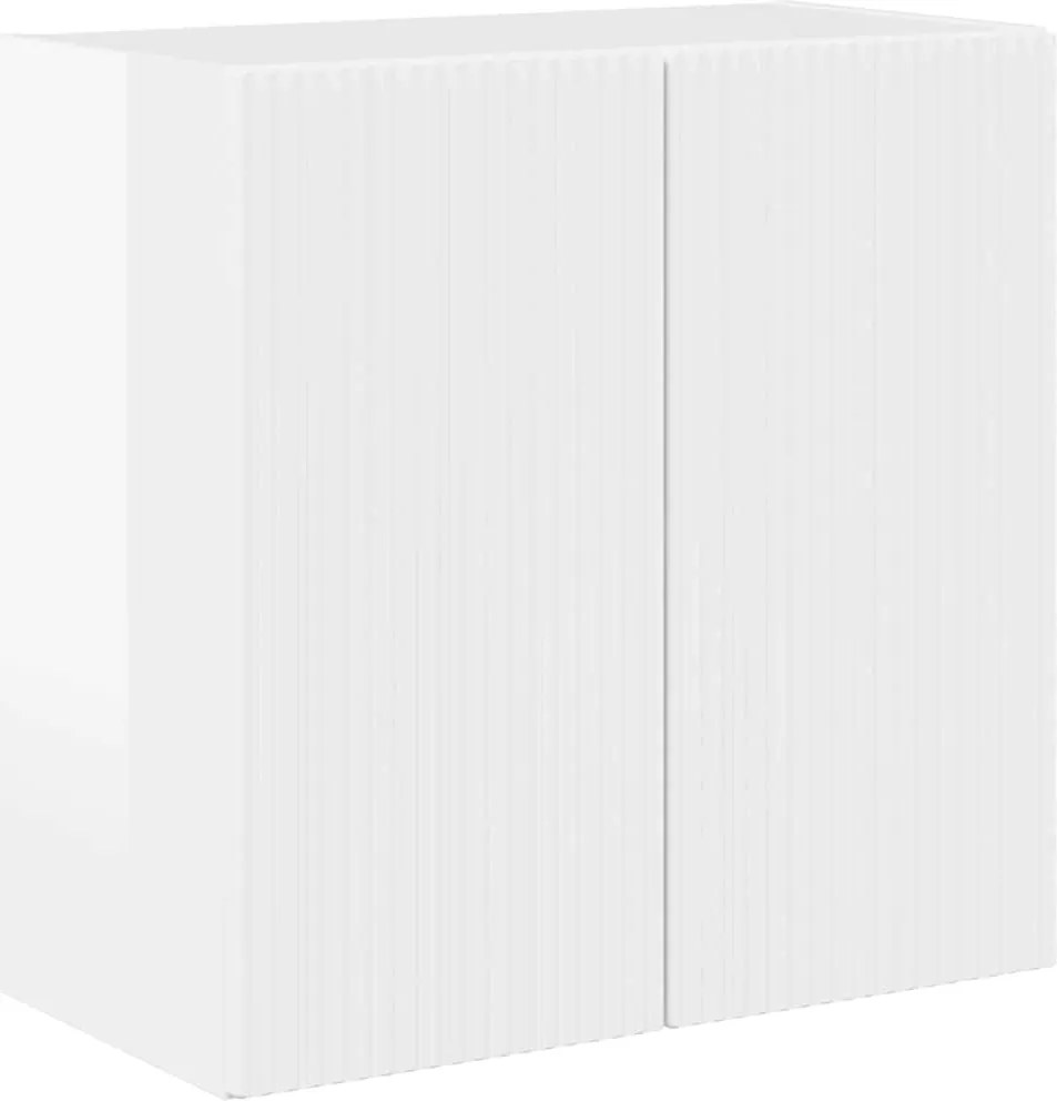vidaXL TV Fali Szekrény Magas Fényű Fehér 59,5 x 31 x 60 cm Faanyag