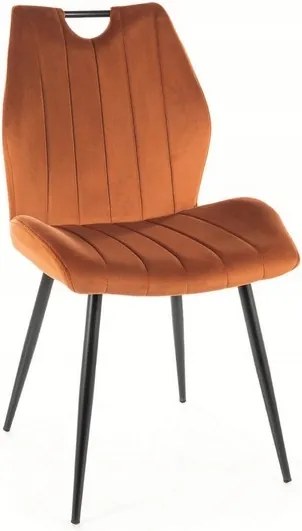 Arco Velvet fahéj kárpitozott szék Sig nappaliba