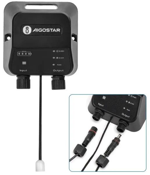 Aigostar - LED napelemes csillár/35W/12V 3000 mAh 6500K átm. 10 cm