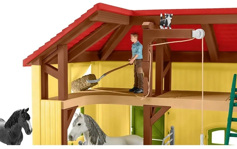 Schleich 42485 Lóistálló tartozékokkal, 60 x 40 x 29,5 cm