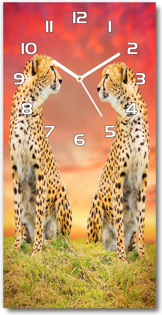 Modern falióra Két gepárd 30x60 függőleges