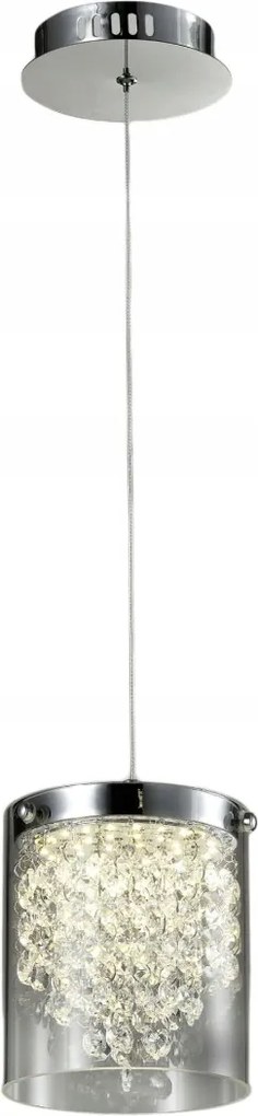 Finom függőlámpa üvegbúrával, nyitott Cantos henger formájában