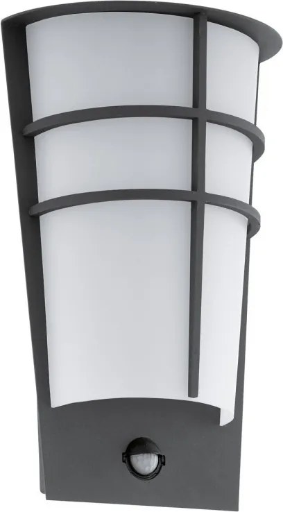 EGLO 96018 BREGANZO Fali Lámpa Mozgásérzékelővel Antracit, Fehér LED IP44
