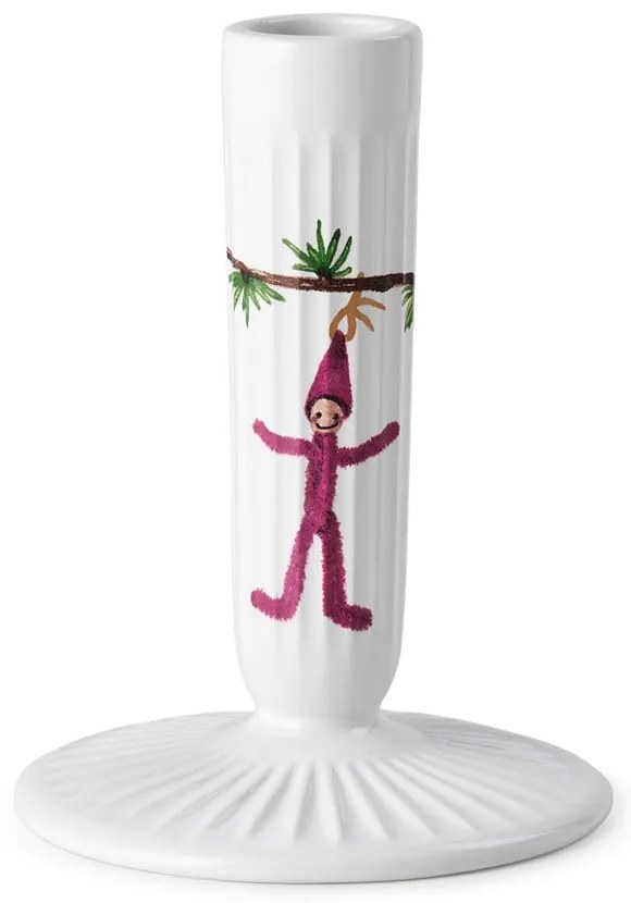 Hammershøi fehér karácsonyi kerámia gyertyatartó, magasság 12 cm - Kähler Design