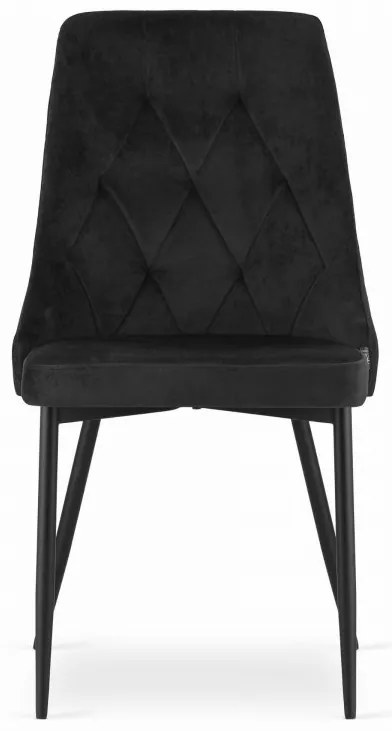 Étkezőgarnitúra 1+4, fekete asztal arany tölgy díszítéssel MADO 120x80cm és fekete bársony étkezőszék IMOLA