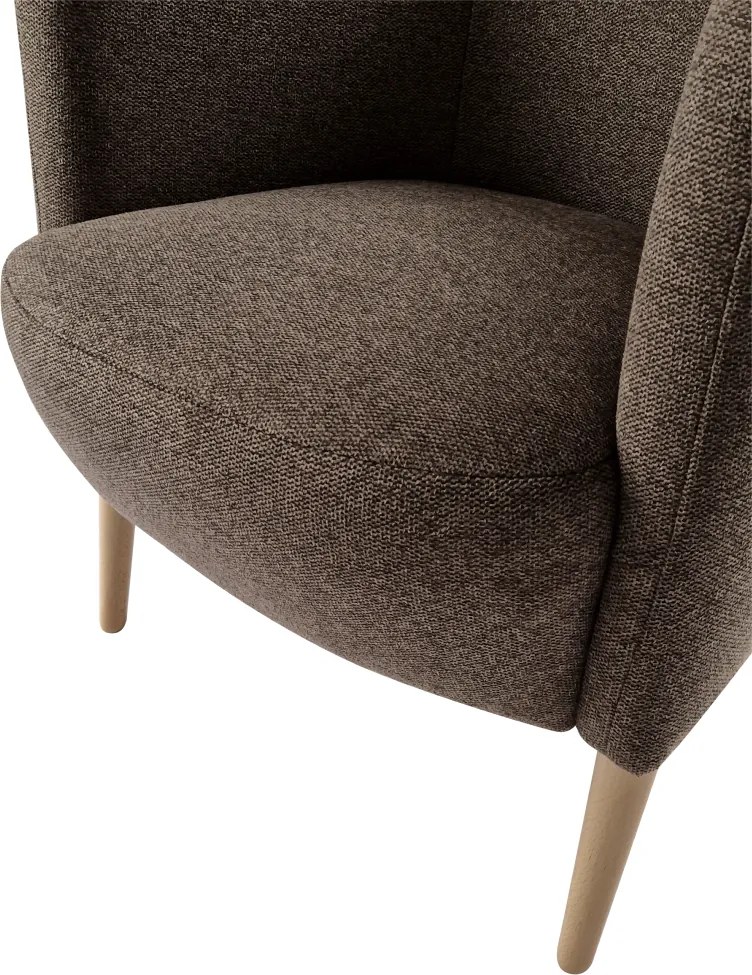 Fotel, barna/bükk, ALIEN