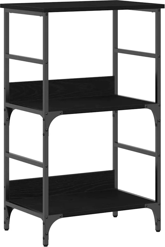 vidaXL Könyvespolc Fekete tölgy 50 x 33 x 82 cm Faanyag