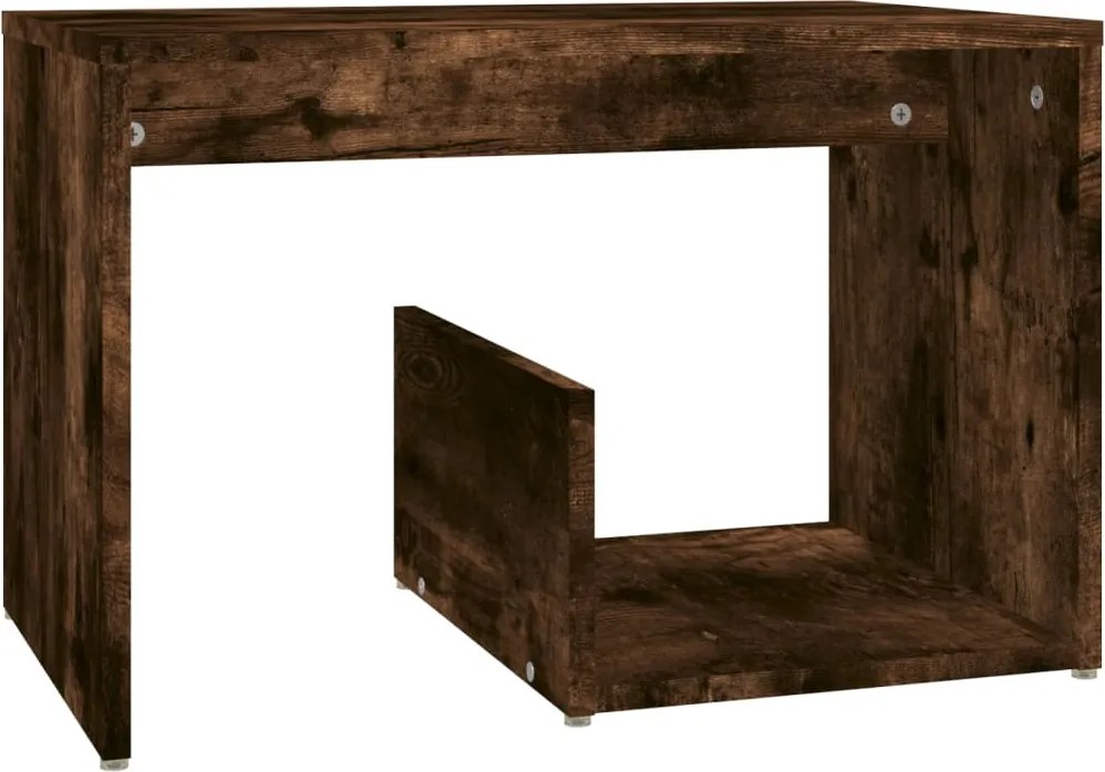 vidaXL füstös tölgy színű szerelt fa kisasztal 59 x 36 x 38 cm