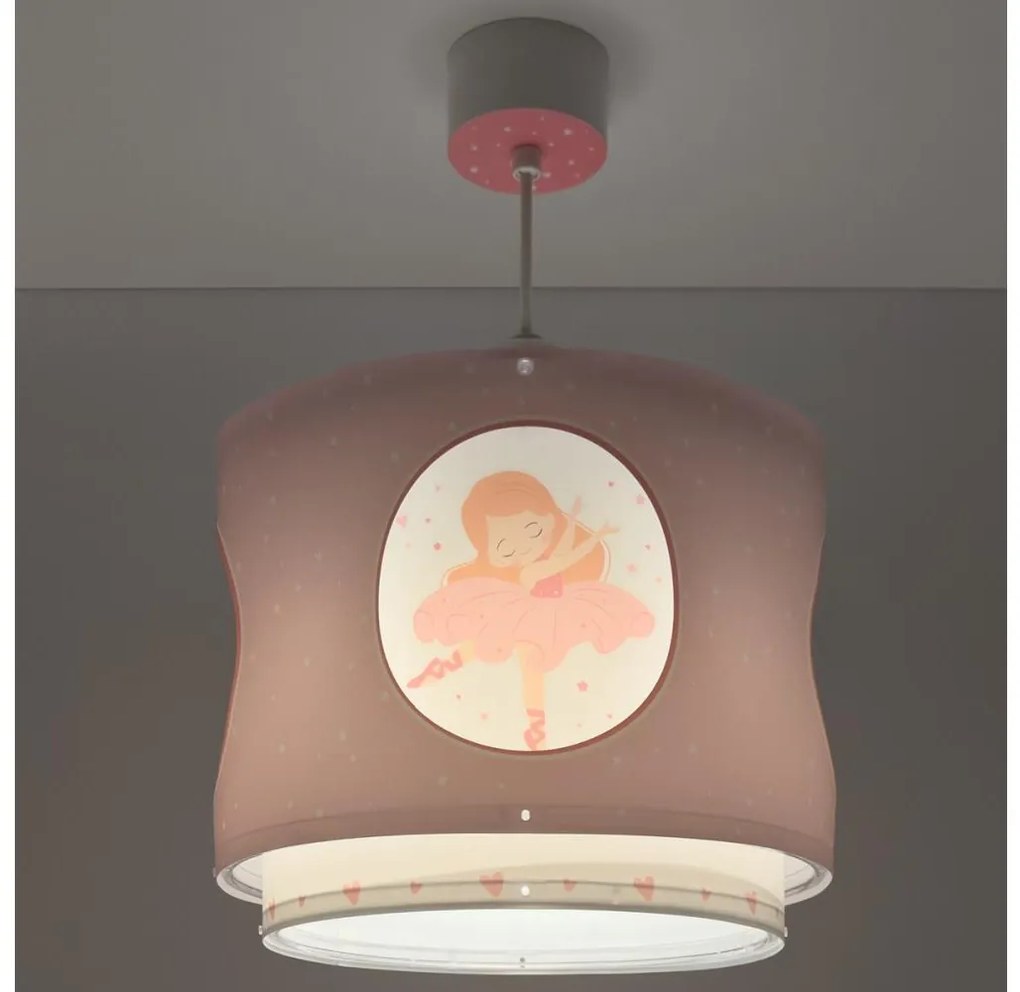 Dalber 60912 - Gyerekszobai csillár PRINCESS DANCE 1xE27/15W/230V rózsaszín