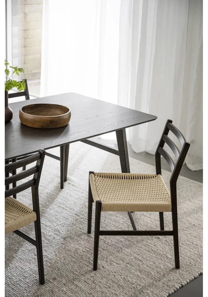 Natúr színű-sötétbarna étkezőszék szett 2 db-os Harlan – Rowico