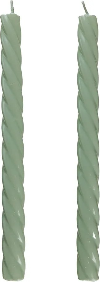 TWISTED gyertya szett 2 db , fényes menta