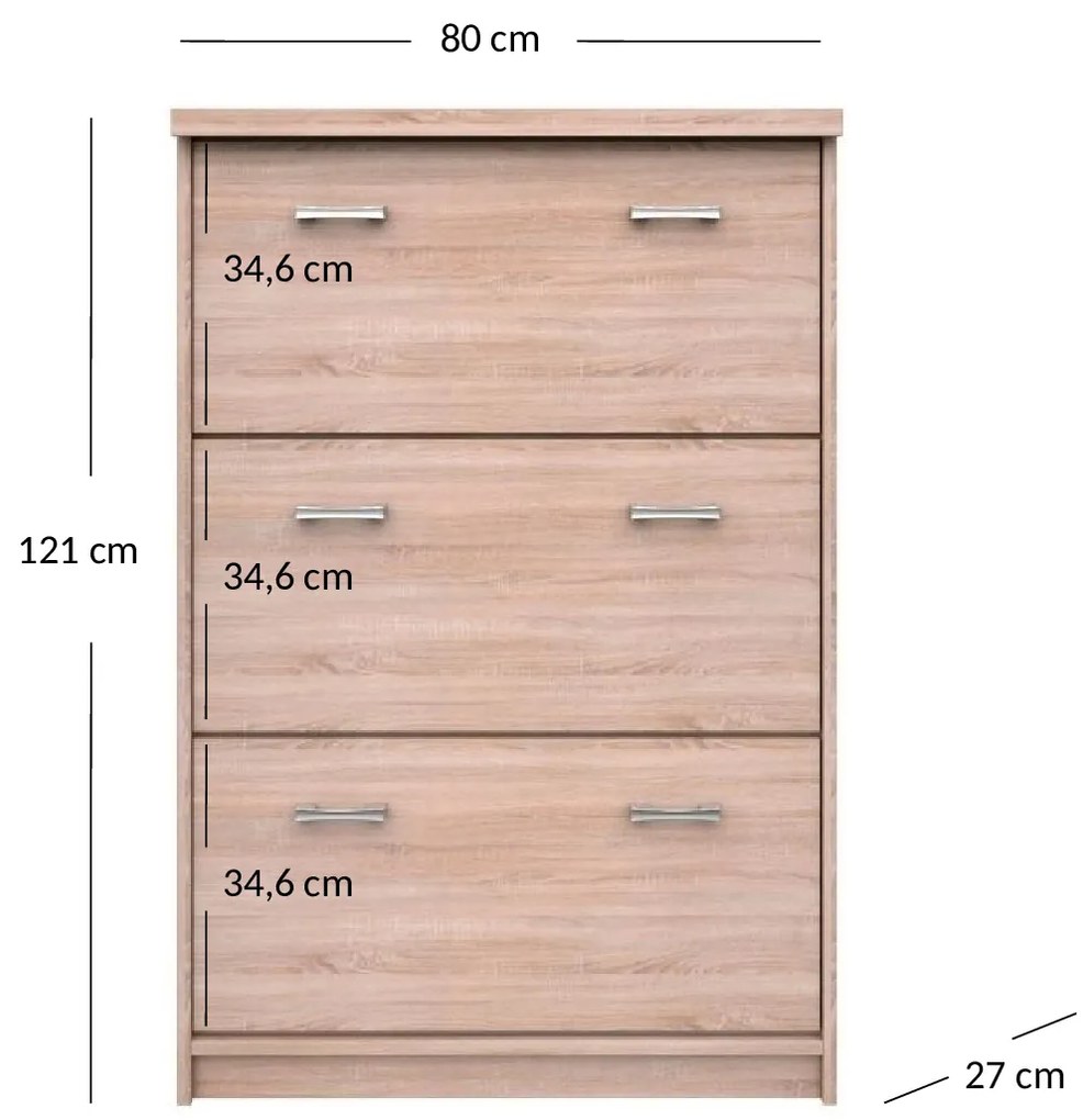 Cipőtároló Tianna (szonoma tölgy). 1053306