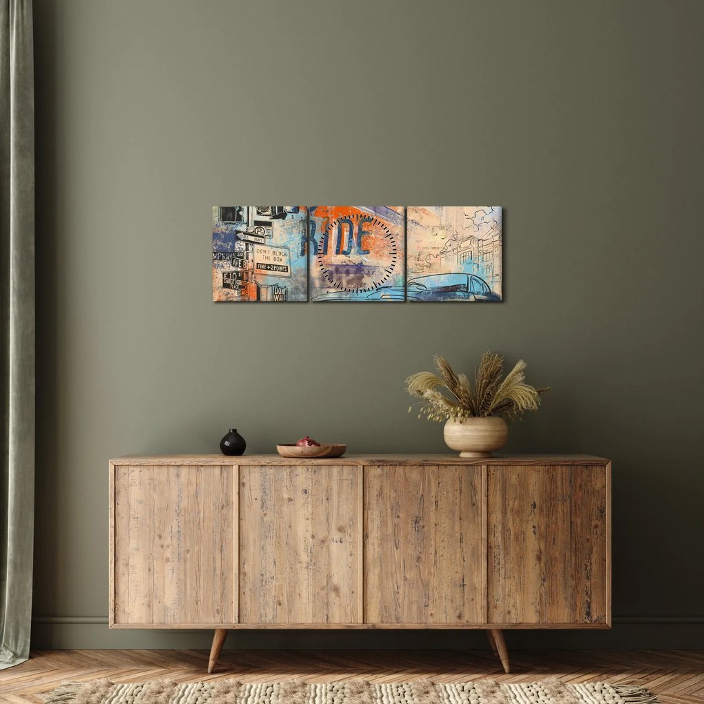 Kép - lovaglásra született (órával) (90x30 cm)