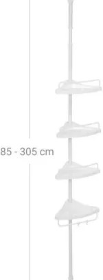 DEX fehér fürdőszobai sarokpolc