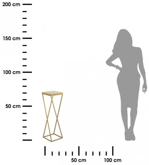 LOFT virágtartó állvány 70x24 cm aranybarna