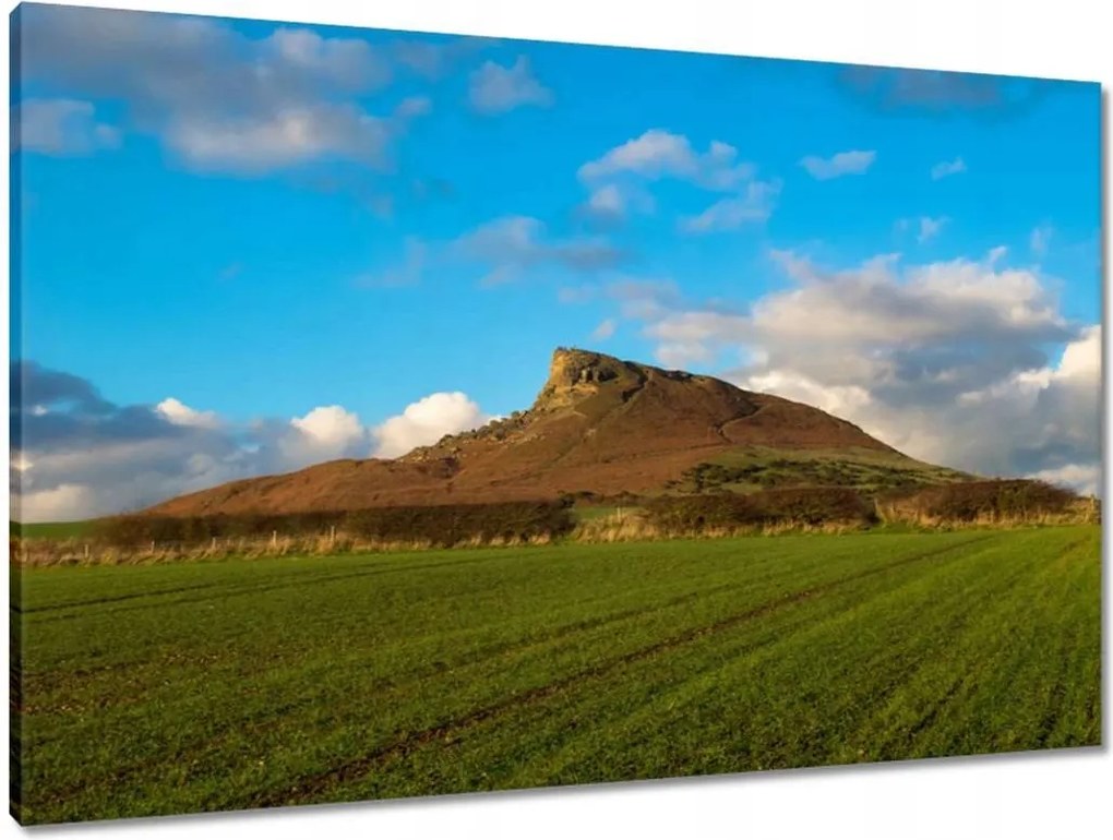 Vászonkép 90x60 Hegy a mező mögött