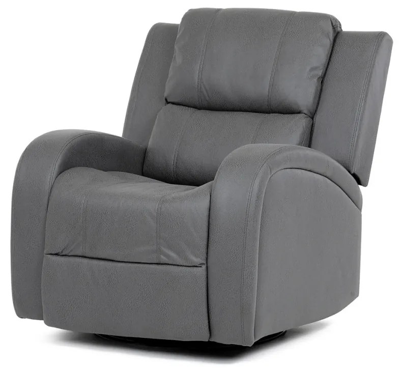 Fotoliu De Relaxare Și TV Culoare Gri , Reglabil Manual, Rabatalil,Tapițat cu Textil Efect De Piele, TV-4089