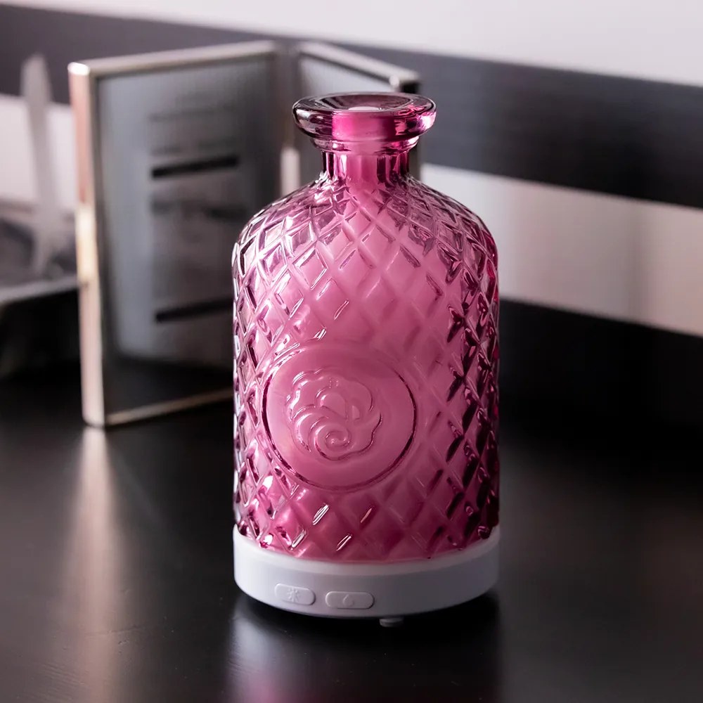 Ultrahangos aroma diffúzor, rózsaszín, GILI