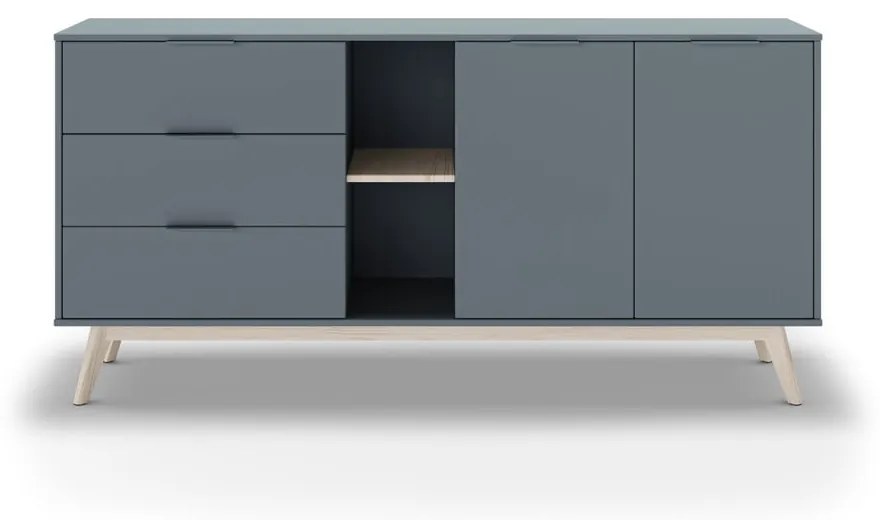 Szürkészöld komód 165x80x40 cm Pisco – Marckeric